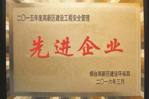 高新区建设工程安全管理—先进企业